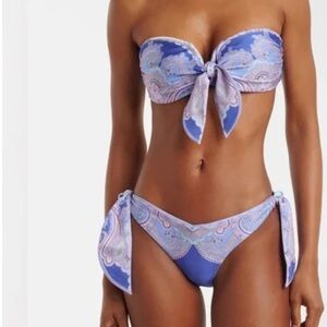 Zimmermann Purple and Blue Paisley Bikini - brand new with tags